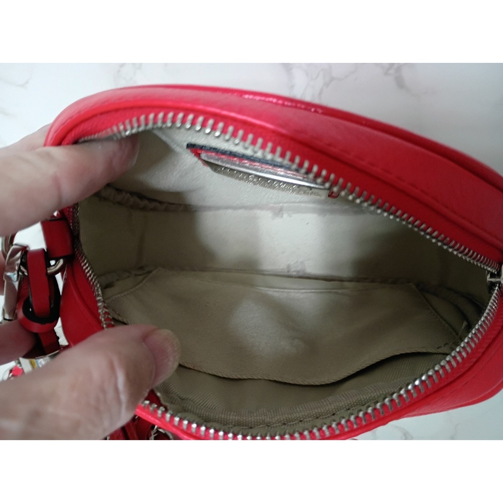 MARIO VALENTINO Nina Red Signature Leather Crossbody Bag - EUC - Picture 8 of 11